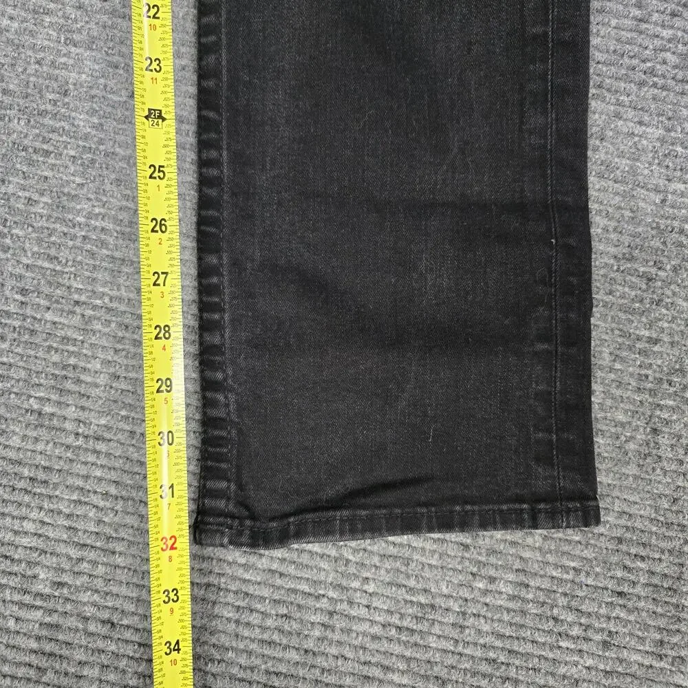 True Religion Ricky Flap SN Jeans Mens 32x32 Rinse Black Relaxed Straight Denim